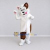 Custom White and Brown Cat Mascot Costume Adult Full Body Suit for Pet Events Custom White and Brown Cat Mascot Costume Adult Full Body Suit for Pet Events