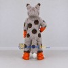 Custom Gray Brown and Orange Lynx Mascot Costume Adult Full Body Suit for Wildlife Events Custom Gray Brown and Orange Lynx Mascot Costume Adult Full Body Suit for Wildlife Events