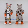 Custom Gray Brown and Orange Lynx Mascot Costume Adult Full Body Suit for Wildlife Events