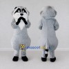Custom Gray Black and White Raccoon Mascot Costume Adult Full Body Suit for Wildlife Events Custom Gray Black and White Raccoon Mascot Costume Adult Full Body Suit for Wildlife Events