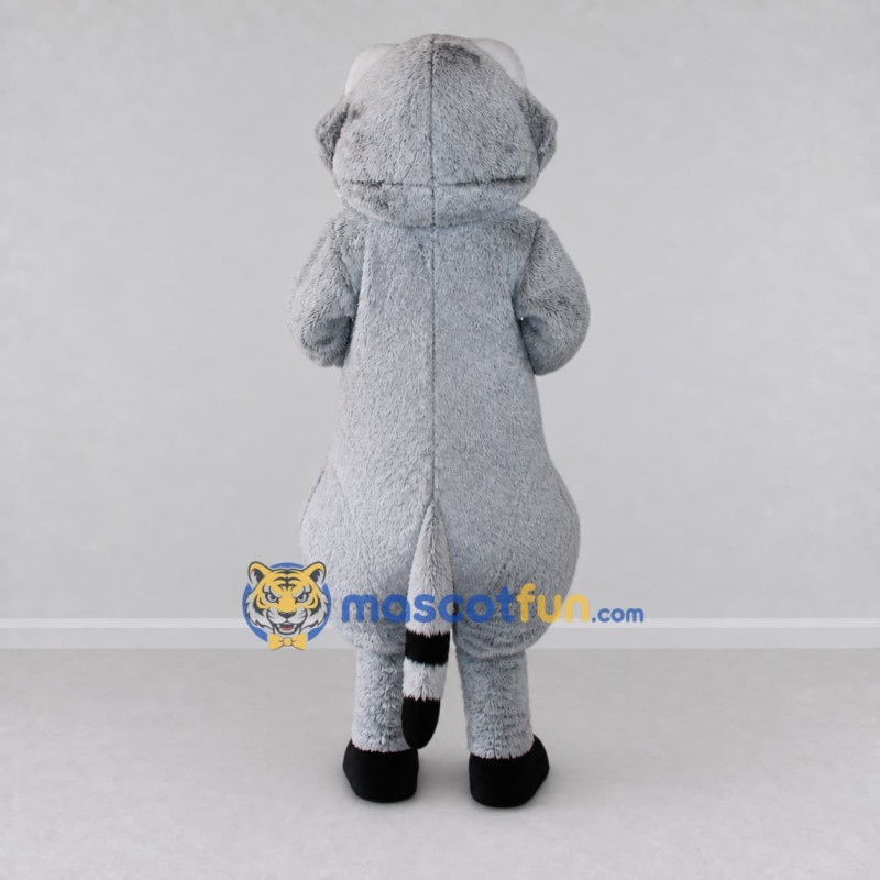 Custom Gray Black and White Raccoon Mascot Costume Adult Full Body Suit for Wildlife Events Custom Gray Black and White Raccoon Mascot Costume Adult Full Body Suit for Wildlife Events