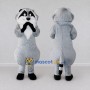Custom Gray Black and White Raccoon Mascot Costume Adult Full Body Suit for Wildlife Events