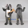 Custom Gray and White Shaggy Dog Mascot Costume Adult Full Body Suit for Pet Events Custom Gray and White Shaggy Dog Mascot Costume Adult Full Body Suit for Pet Events