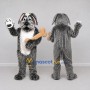 Custom Gray and White Shaggy Dog Mascot Costume Adult Full Body Suit for Pet Events