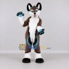 Custom Brown White and Turquoise Canine Character Mascot Costume Adult Full Body Suit for School Events Custom Brown White and Turquoise Canine Character Mascot Costume Adult Full Body Suit for School Events