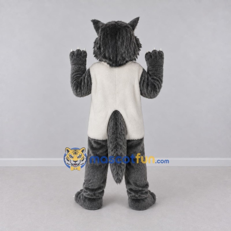 Custom Gray and White Wolf Mascot Costume Adult Full Body Suit for Wildlife Events Custom Gray and White Wolf Mascot Costume Adult Full Body Suit for Wildlife Events