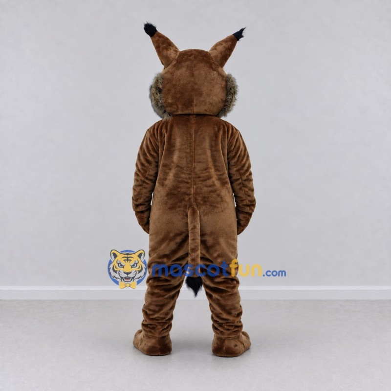 Custom Brown and White Lynx Mascot Costume Adult Full Body Suit for Wildlife Events Custom Brown and White Lynx Mascot Costume Adult Full Body Suit for Wildlife Events