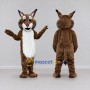 Custom Brown and White Lynx Mascot Costume Adult Full Body Suit for Wildlife Events