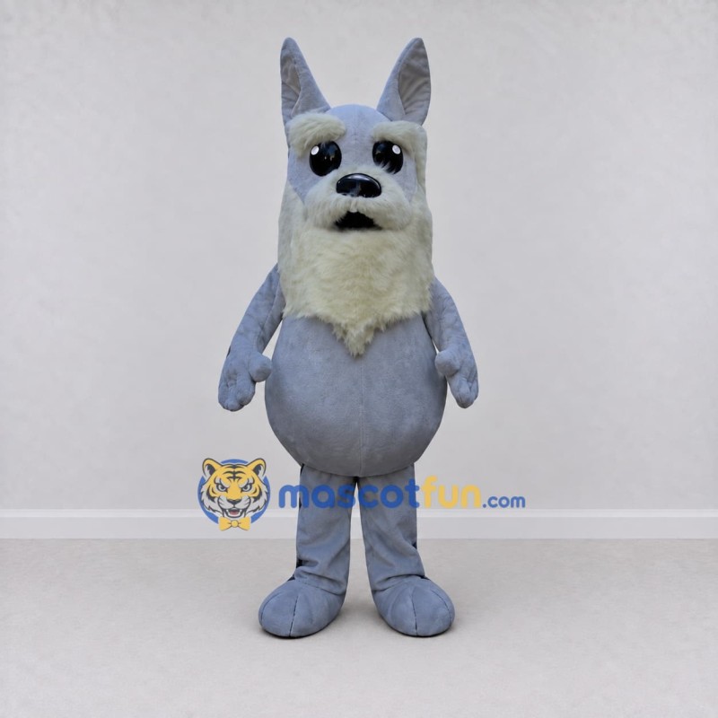 Custom Blue Gray and White Canine Character Mascot Costume Adult Full Body Suit for School Events Custom Blue Gray and White Canine Character Mascot Costume Adult Full Body Suit for School Events