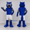 Custom Blue Gray and White Wolf in Sportswear Mascot Costume Adult Full Body Suit for Sports Events Custom Blue Gray and White Wolf in Sportswear Mascot Costume Adult Full Body Suit for Sports Events