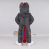 Custom Gray White and Red Canine Character Mascot Costume Adult Full Body Suit for School Events Custom Gray White and Red Canine Character Mascot Costume Adult Full Body Suit for School Events