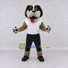 Custom Brown White and Black Dog in Sportswear Mascot Costume Adult Full Body Suit for Sports Events Custom Brown White and Black Dog in Sportswear Mascot Costume Adult Full Body Suit for Sports Events