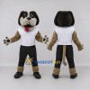 Custom Brown White and Black Dog in Sportswear Mascot Costume Adult Full Body Suit for Sports Events Custom Brown White and Black Dog in Sportswear Mascot Costume Adult Full Body Suit for Sports Events