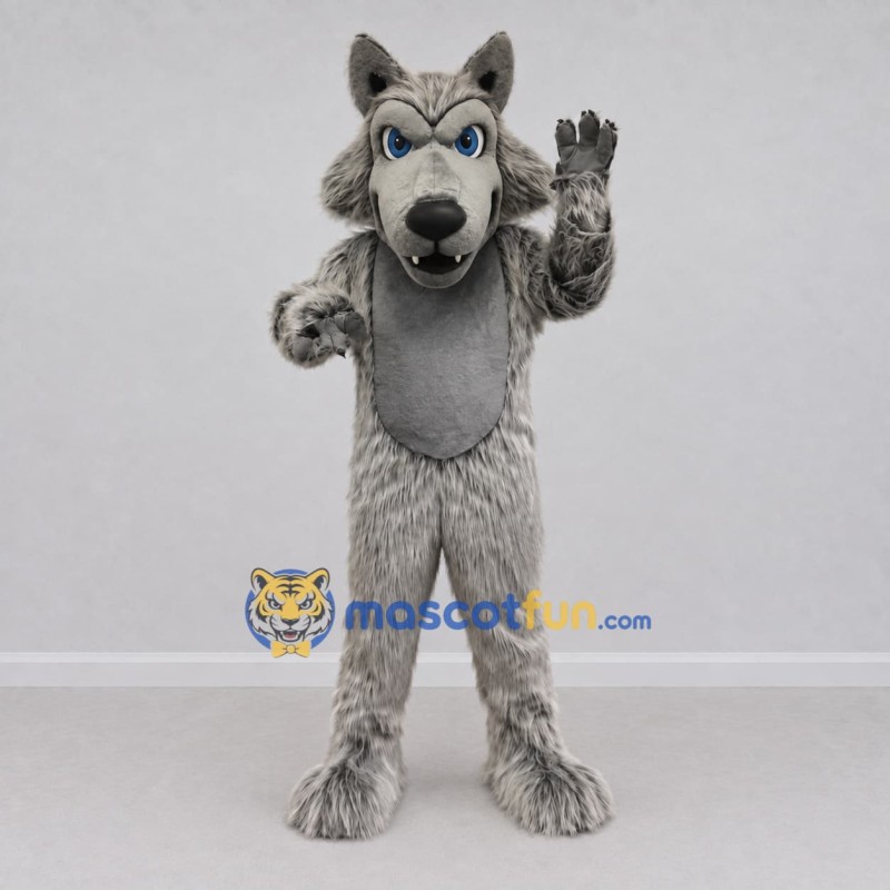 Custom Gray Wolf Mascot Costume Adult Full Body Suit for Wildlife Events Custom Gray Wolf Mascot Costume Adult Full Body Suit for Wildlife Events