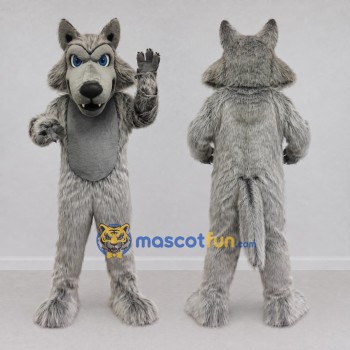 Custom Gray Wolf Mascot Costume Adult Full Body Suit for Wildlife Events