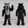 Custom Black and Gray Wolf Mascot Costume Adult Full Body Suit for Halloween Events Custom Black and Gray Wolf Mascot Costume Adult Full Body Suit for Halloween Events