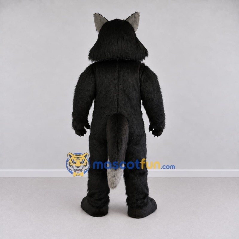 Custom Black and Gray Wolf Mascot Costume Adult Full Body Suit for Halloween Events Custom Black and Gray Wolf Mascot Costume Adult Full Body Suit for Halloween Events