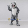 Custom Gray and White Wild Cat Mascot Costume Adult Full Body Suit for Wildlife Events Custom Gray and White Wild Cat Mascot Costume Adult Full Body Suit for Wildlife Events