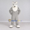 Custom Gray and White Husky Dog Mascot Costume Adult Full Body Suit for Pet Events