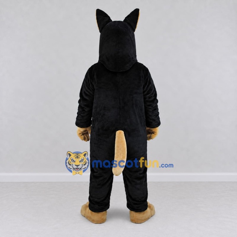 Custom Black and Tan German Shepherd Dog Mascot Costume Adult Full Body Suit for Pet Events Custom Black and Tan German Shepherd Dog Mascot Costume Adult Full Body Suit for Pet Events