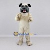 Custom Cream and Black Pug Dog Mascot Costume Adult Full Body Suit for Pet Events Custom Cream and Black Pug Dog Mascot Costume Adult Full Body Suit for Pet Events