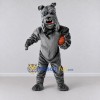 Custom Gray Bulldog Mascot Costume Adult Full Body Suit for Sports Events