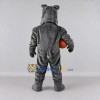 Custom Gray Bulldog Mascot Costume Adult Full Body Suit for Sports Events