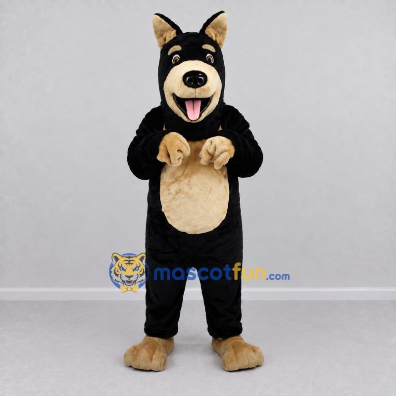 Custom Black and Tan German Shepherd Dog Mascot Costume Adult Full Body Suit for Pet Events Custom Black and Tan German Shepherd Dog Mascot Costume Adult Full Body Suit for Pet Events