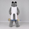 Custom Gray and White Wolf in Sportswear Mascot Costume Adult Full Body Suit for Sports Events Custom Gray and White Wolf in Sportswear Mascot Costume Adult Full Body Suit for Sports Events