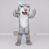Custom Gray and White Tiger Mascot Costume Adult Full Body Suit for Wildlife Events