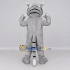 Custom Gray and White Tiger Mascot Costume Adult Full Body Suit for Wildlife Events