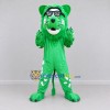 Custom Green and White Lion with Goggles Mascot Costume Adult Full Body Suit for School Events Custom Green and White Lion with Goggles Mascot Costume Adult Full Body Suit for School Events