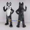 Custom Gray and White Husky Dog Mascot Costume Adult Full Body Suit for Pet Events Custom Gray and White Husky Dog Mascot Costume Adult Full Body Suit for Pet Events