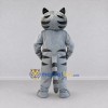 Custom Gray and White Tabby Cat Mascot Costume Adult Full Body Suit for Pet Events Custom Gray and White Tabby Cat Mascot Costume Adult Full Body Suit for Pet Events