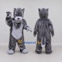 Custom Gray Wolf Mascot Costume Adult Full Body Suit for School Events