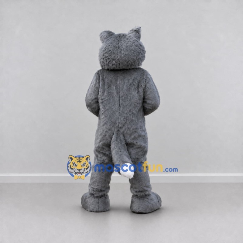 Custom Gray and White Wolf Mascot Costume Adult Full Body Suit for School Events Custom Gray and White Wolf Mascot Costume Adult Full Body Suit for School Events