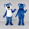 Custom Blue and White Dog Mascot Costume Adult Full Body Suit for School Events Custom Blue and White Dog Mascot Costume Adult Full Body Suit for School Events