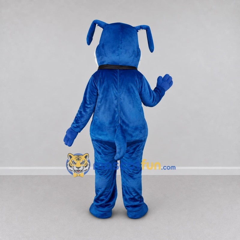 Custom Blue and White Dog Mascot Costume Adult Full Body Suit for School Events Custom Blue and White Dog Mascot Costume Adult Full Body Suit for School Events