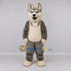 Custom Gray and White Husky Dog Mascot Costume Adult Full Body Suit for Pet Events