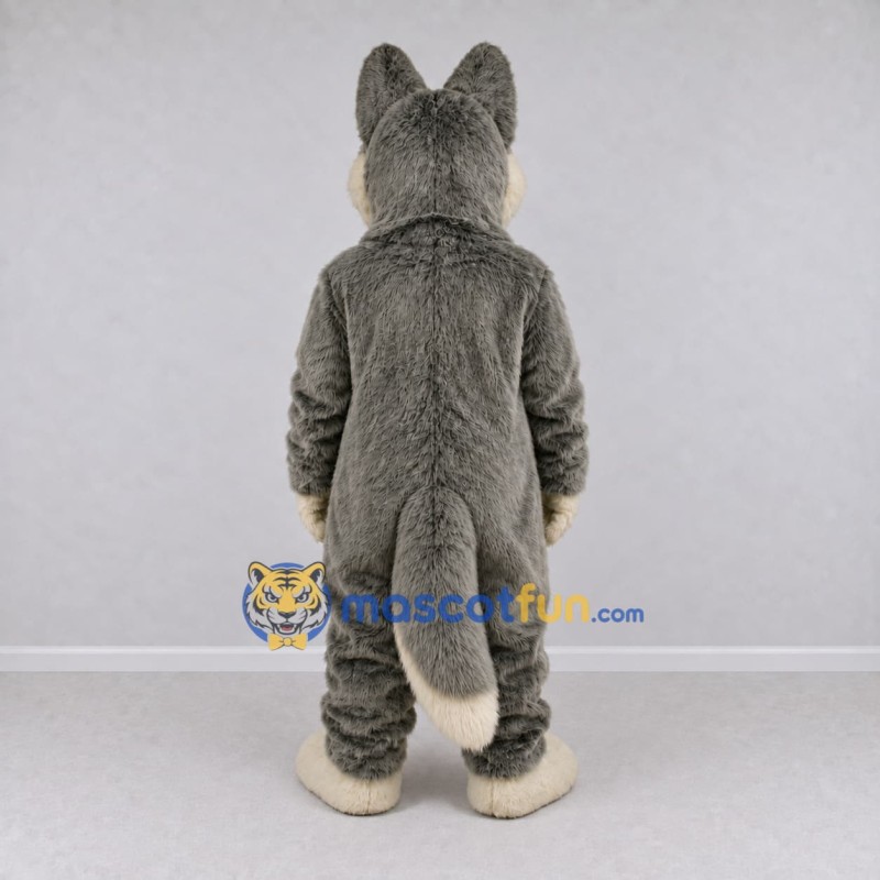 Custom Gray and White Husky Dog Mascot Costume Adult Full Body Suit for Pet Events