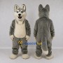 Custom Gray and White Husky Dog Mascot Costume Adult Full Body Suit for Pet Events