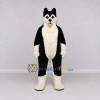 Custom Black and White Husky Dog Mascot Costume Adult Full Body Suit for Pet Events Custom Black and White Husky Dog Mascot Costume Adult Full Body Suit for Pet Events