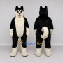 Custom Black and White Husky Dog Mascot Costume Adult Full Body Suit for Pet Events