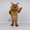 Custom Brown Canine Character Mascot Costume Adult Full Body Suit for School Events