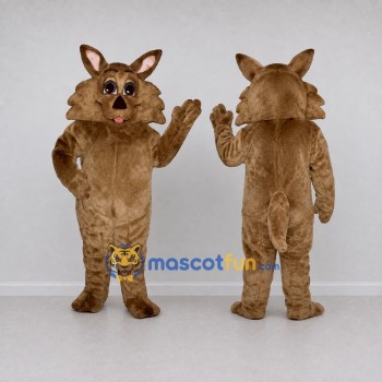 Custom Brown Canine Character Mascot Costume Adult Full Body Suit for School Events