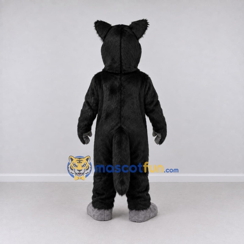 Custom Black and Gray Wolf Mascot Costume Adult Full Body Suit for Wildlife Events Custom Black and Gray Wolf Mascot Costume Adult Full Body Suit for Wildlife Events