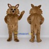 Custom Brown Canine Character Mascot Costume Adult Full Body Suit for School Events