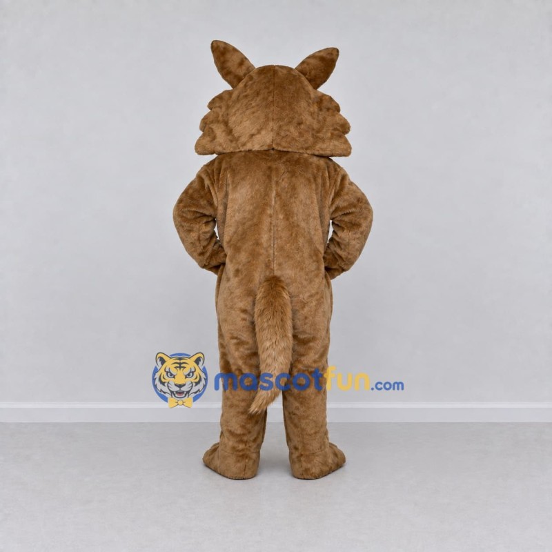 Custom Brown Canine Character Mascot Costume Adult Full Body Suit for School Events