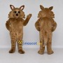 Custom Brown Canine Character Mascot Costume Adult Full Body Suit for School Events