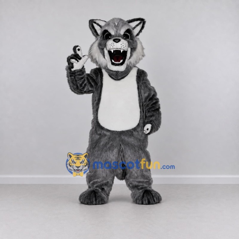 Custom Gray and White Wolf Mascot Costume Adult Full Body Suit for Wildlife Events Custom Gray and White Wolf Mascot Costume Adult Full Body Suit for Wildlife Events